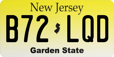 NJ license plate B72LQD
