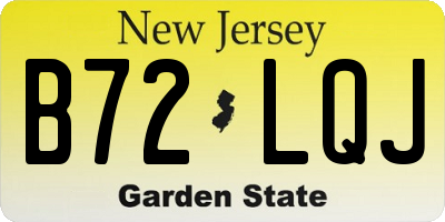 NJ license plate B72LQJ