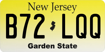 NJ license plate B72LQQ