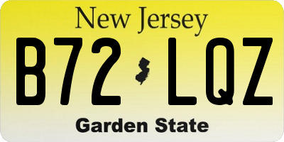 NJ license plate B72LQZ