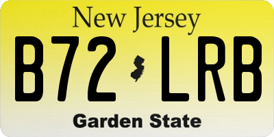 NJ license plate B72LRB