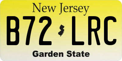 NJ license plate B72LRC