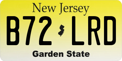 NJ license plate B72LRD