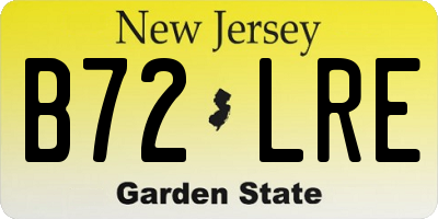 NJ license plate B72LRE