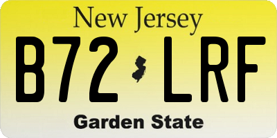 NJ license plate B72LRF