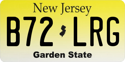 NJ license plate B72LRG