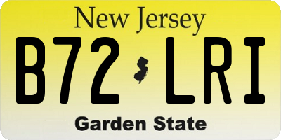 NJ license plate B72LRI