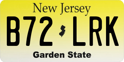 NJ license plate B72LRK