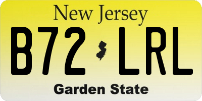 NJ license plate B72LRL