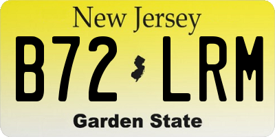 NJ license plate B72LRM