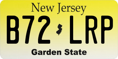 NJ license plate B72LRP