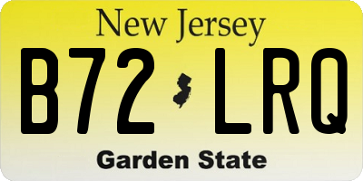 NJ license plate B72LRQ