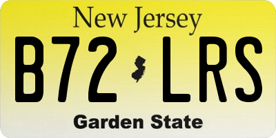 NJ license plate B72LRS