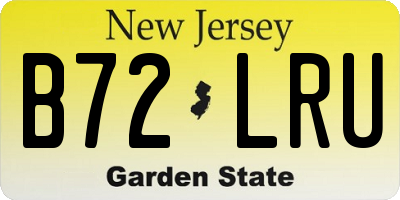 NJ license plate B72LRU