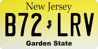 NJ license plate B72LRV