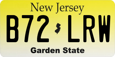 NJ license plate B72LRW