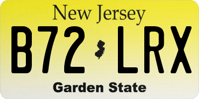 NJ license plate B72LRX