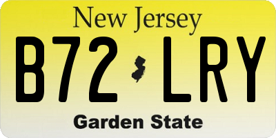 NJ license plate B72LRY