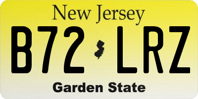 NJ license plate B72LRZ