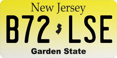 NJ license plate B72LSE