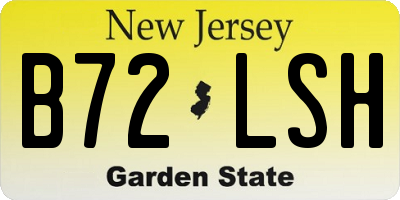 NJ license plate B72LSH