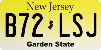 NJ license plate B72LSJ
