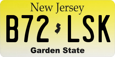 NJ license plate B72LSK