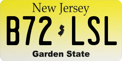NJ license plate B72LSL
