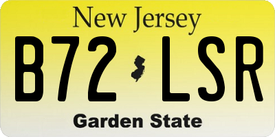 NJ license plate B72LSR
