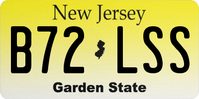 NJ license plate B72LSS