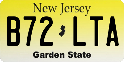 NJ license plate B72LTA