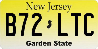 NJ license plate B72LTC