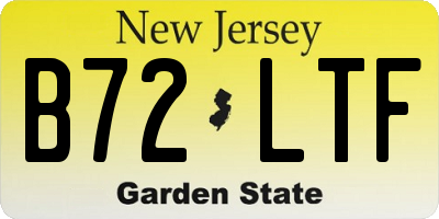 NJ license plate B72LTF