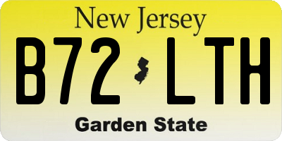 NJ license plate B72LTH