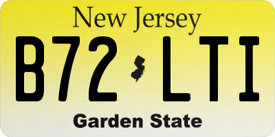 NJ license plate B72LTI