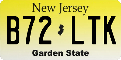 NJ license plate B72LTK