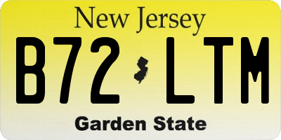 NJ license plate B72LTM