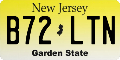 NJ license plate B72LTN