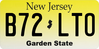 NJ license plate B72LTO