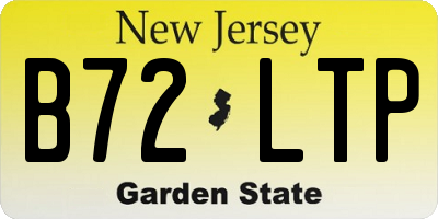 NJ license plate B72LTP