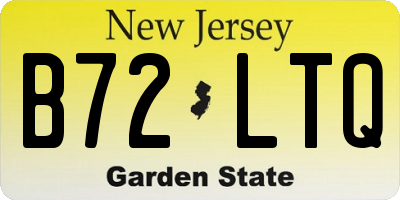 NJ license plate B72LTQ