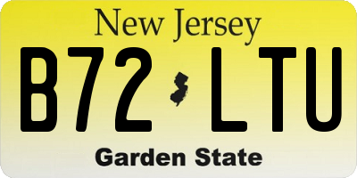NJ license plate B72LTU