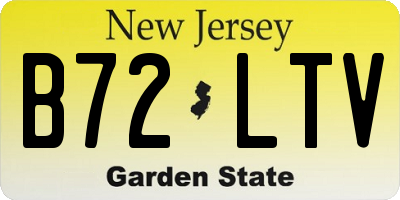 NJ license plate B72LTV