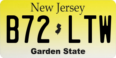 NJ license plate B72LTW