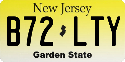 NJ license plate B72LTY