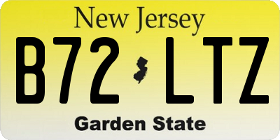 NJ license plate B72LTZ