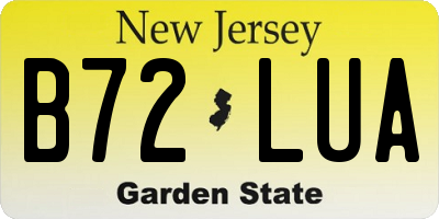 NJ license plate B72LUA
