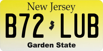 NJ license plate B72LUB
