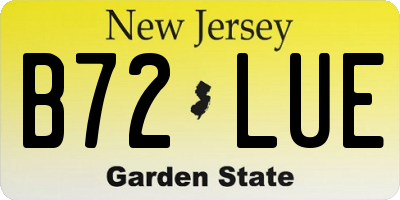NJ license plate B72LUE
