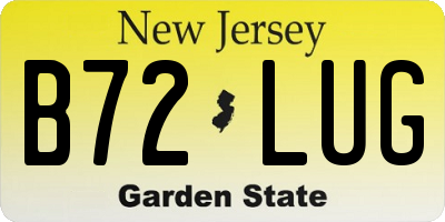 NJ license plate B72LUG